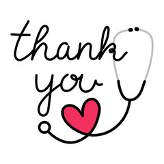 Thank you doctor and Nurses and medical personnel team for fighting the coronavirus. Thank you heroes, vector illustration