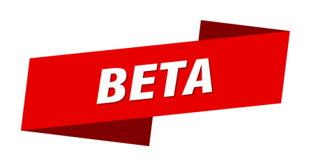 beta banner template. beta ribbon label sign