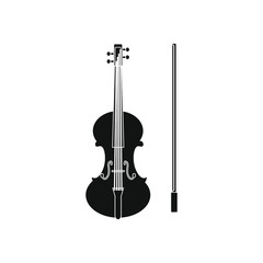 Naklejka premium violin string instrument on white background