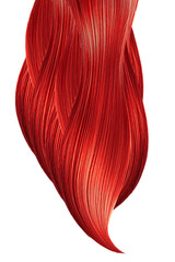 Red hair on white, isolated