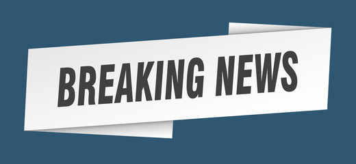 breaking news banner template. breaking news ribbon label sign