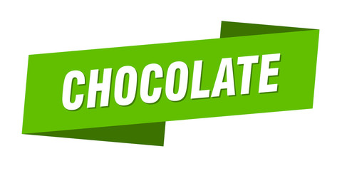 chocolate banner template. chocolate ribbon label sign
