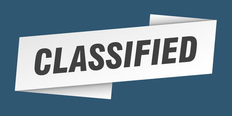 classified banner template. classified ribbon label sign