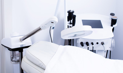 cosmetology equipment in aesthetic clinic