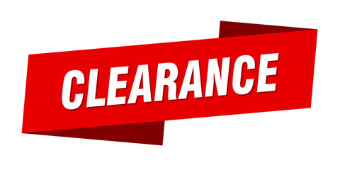 clearance banner template. clearance ribbon label sign