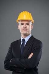 Confident attractive architect or engineer