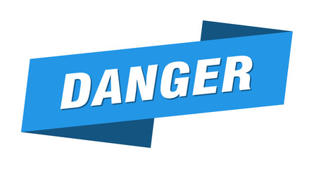 danger banner template. danger ribbon label sign