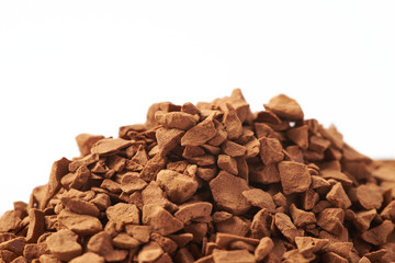 a beautiful close up ground coffee