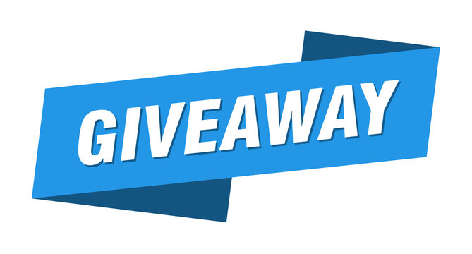 giveaway banner template. giveaway ribbon label sign