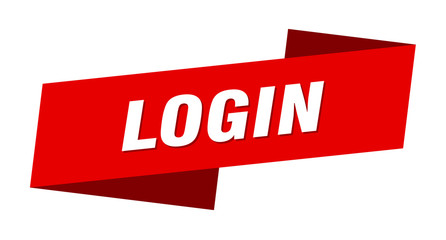 login banner template. login ribbon label sign