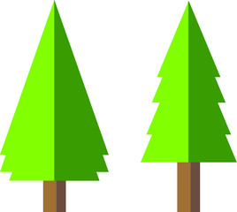 Green Flat Tree Icon Design For Website, Presentation and application