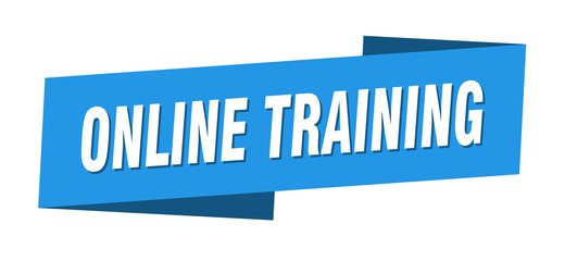 online training banner template. online training ribbon label sign