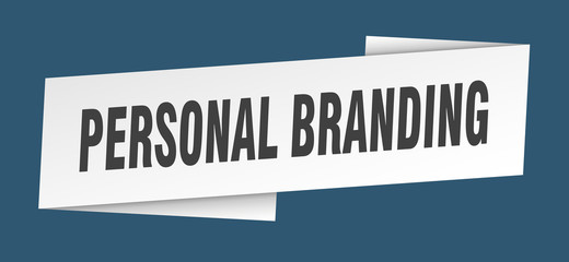 personal branding banner template. personal branding ribbon label sign