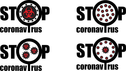 Stop coronavirus COVID19 vector illustration