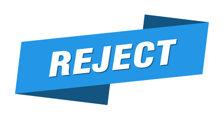 reject banner template. reject ribbon label sign