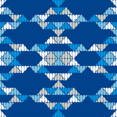 Aztec elements. Design with manual hatching. Ethnic boho ornament. Seamless background. Tribal motif. Vector illustration for web design or print.