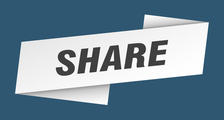 share banner template. share ribbon label sign