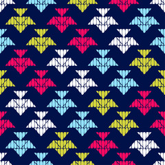 Aztec elements. Design with manual hatching. Ethnic boho ornament. Seamless background. Tribal motif. Vector illustration for web design or print.