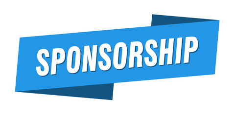 sponsorship banner template. sponsorship ribbon label sign