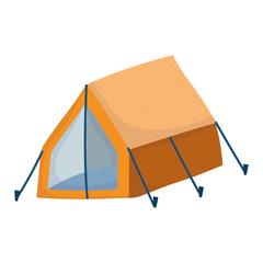 camping tent equipment isolated icon design