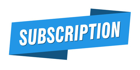 subscription banner template. subscription ribbon label sign