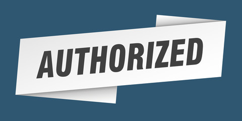 authorized banner template. authorized ribbon label sign