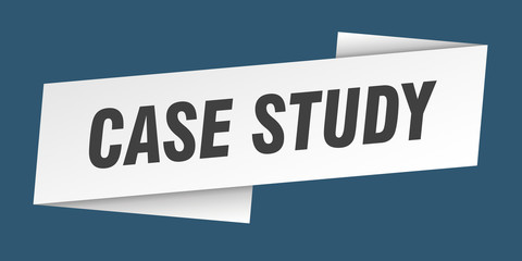 case study banner template. case study ribbon label sign