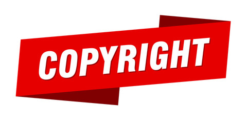 copyright banner template. copyright ribbon label sign