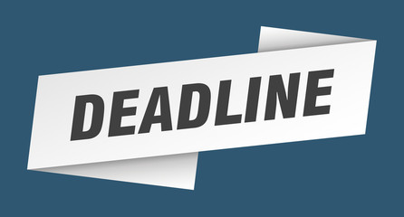 deadline banner template. deadline ribbon label sign