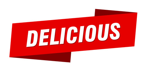 delicious banner template. delicious ribbon label sign