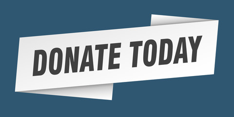 donate today banner template. donate today ribbon label sign