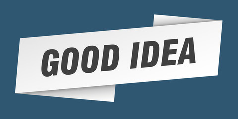good idea banner template. good idea ribbon label sign