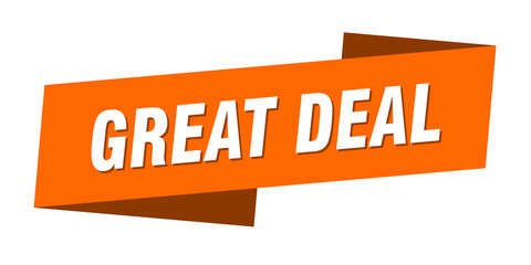 great deal banner template. great deal ribbon label sign