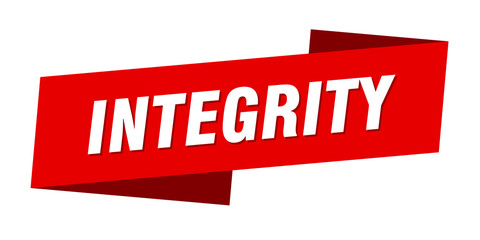 integrity banner template. integrity ribbon label sign