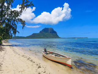 Fototapeta na wymiar Mauritius Flic en Flac und Ile aux Benitiers