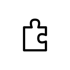 Puzzle Toy Outline Icon Vector Illustration