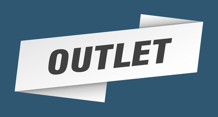 outlet banner template. outlet ribbon label sign