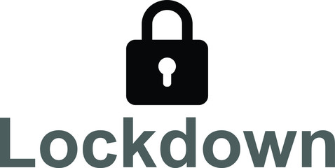 easy to use and editable illustration vector image of lockdown icon