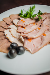 meat cold cuts with olives