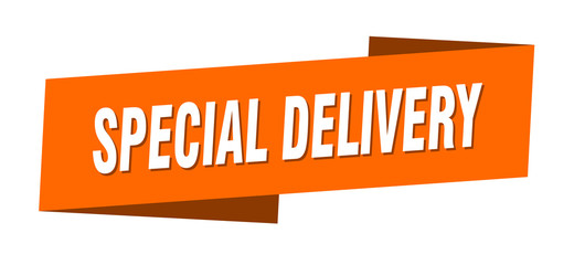 special delivery banner template. special delivery ribbon label sign