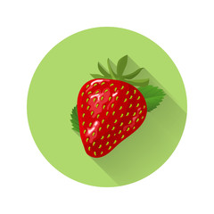 Strawberry vector illustration. Strawberry icon. Fresh healthy food - organic natural food isolated
