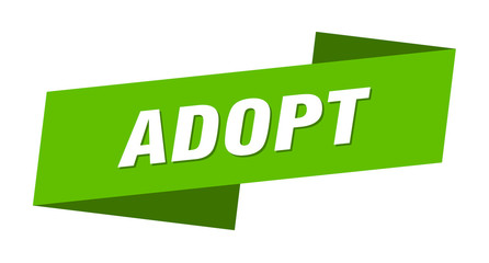 adopt banner template. adopt ribbon label sign