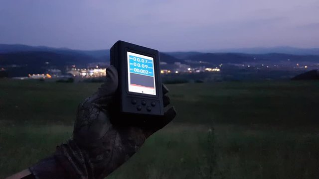 Background City Nuclear Radiation Measurement at Night