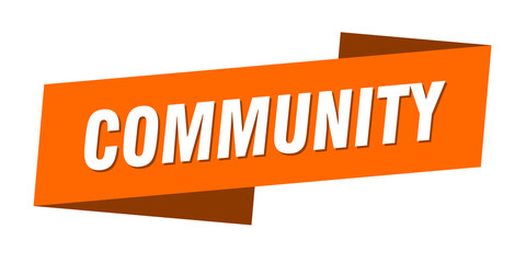 community banner template. community ribbon label sign