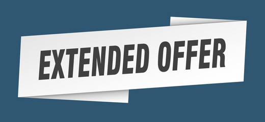 extended offer banner template. extended offer ribbon label sign