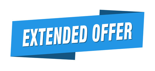 extended offer banner template. extended offer ribbon label sign