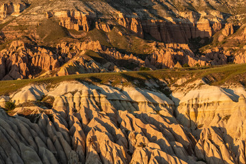 Typical Cappadocian landscape, close to Goreme. Nevsehir, Anatolia, Turkey