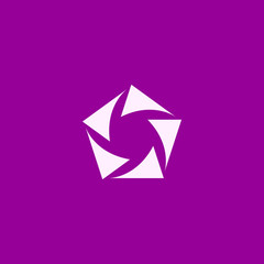 Obraz premium abstract vector graphic illustration of five elements in the shape of a pentagon