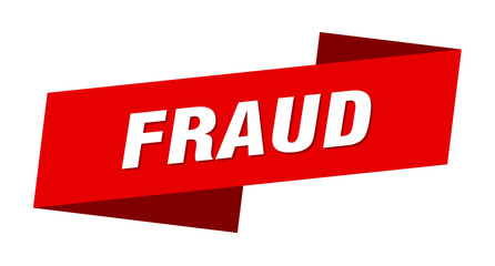 fraud banner template. fraud ribbon label sign