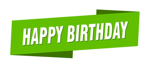 happy birthday banner template. happy birthday ribbon label sign